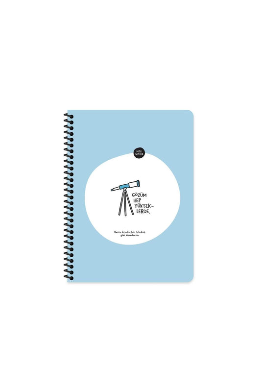 16,5*22,5 80yp.çiz.stickerli Defter - Gözüm Yükseklerde