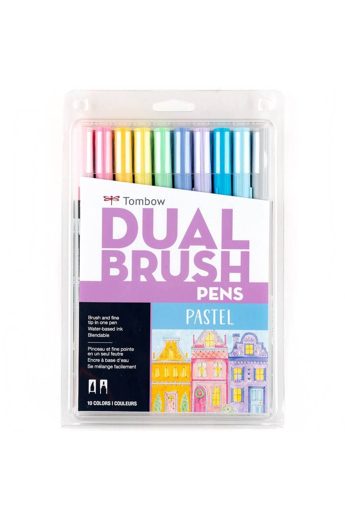 ABT Dual Brush Pen Grafik Kalemi 10'lu Set - Pastel Colors