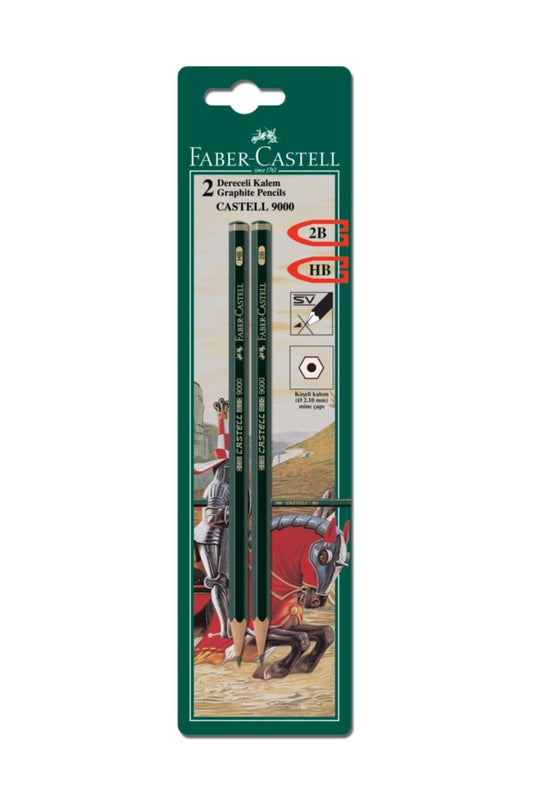 Bls. Castell 9000 Dereceli Kurşunkalem 2b-hb, 2'li