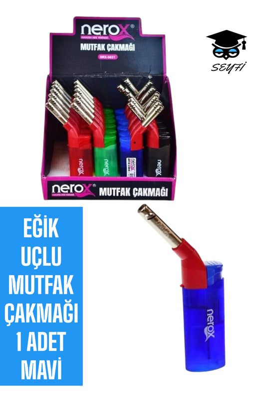 EĞİK UÇLU MUTFAK ÇAKMAĞI 1 ADET MAVİ