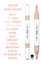 ART-X ÇİFT UÇLU AKRİLİK MARKER ÇİZİM KALEMİ HER YÜZEYE UYGUN KALICI MÜREKKEP 1-6 MM UÇ KALINLIKLARI