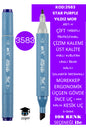 ÇİFT TARAFLI PROFESYONEL ÇİZİM KALEMİ KALICI MÜREKKEP ÜÇGEN GÖVDE İNCE UÇ 1 MM KESİK UÇ 2-6MM SKETCH