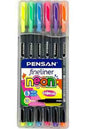 6300 Fineliner 0.4 mm Keçe Uçlu Kalem 6 Neon Renk Set