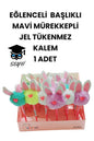 EĞLENCELİ BAŞLIKLI İNCE UÇLU JEL TÜKENMEZ KALEM MAVİ MÜREKKEP