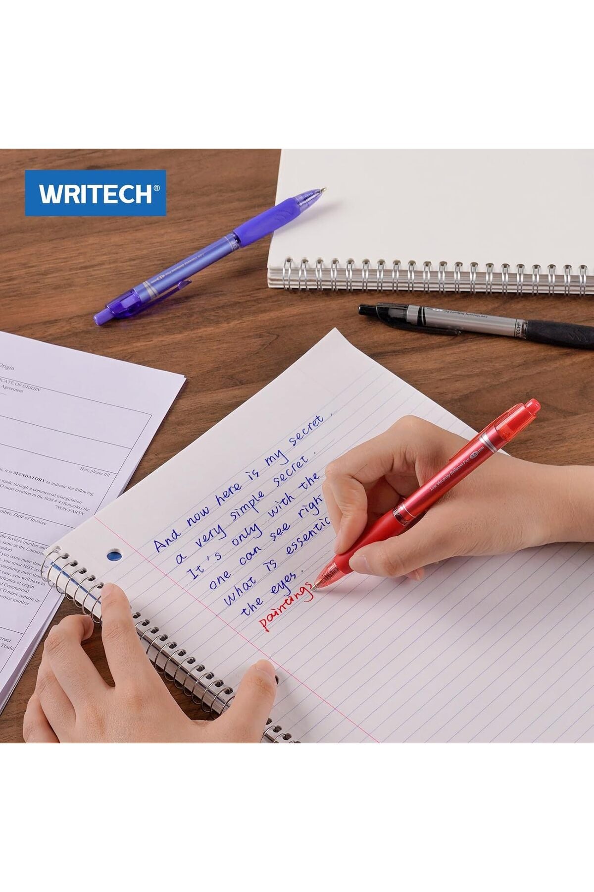 writech 1.0 mm jel kalem imza kalemi anında kuruyan mürekkep
