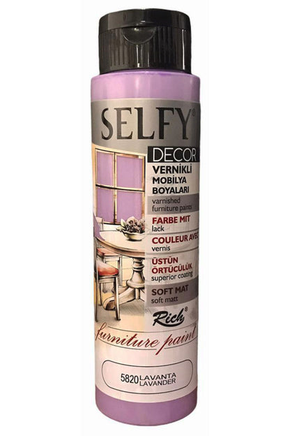 Rich Selfy Decor Vernikli Boya 500cc - Lavanta 5820
