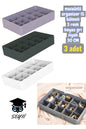 3 ADET masaüstü organizer 15 bölmeli 3 renk beyaz gri siyah 30 CM