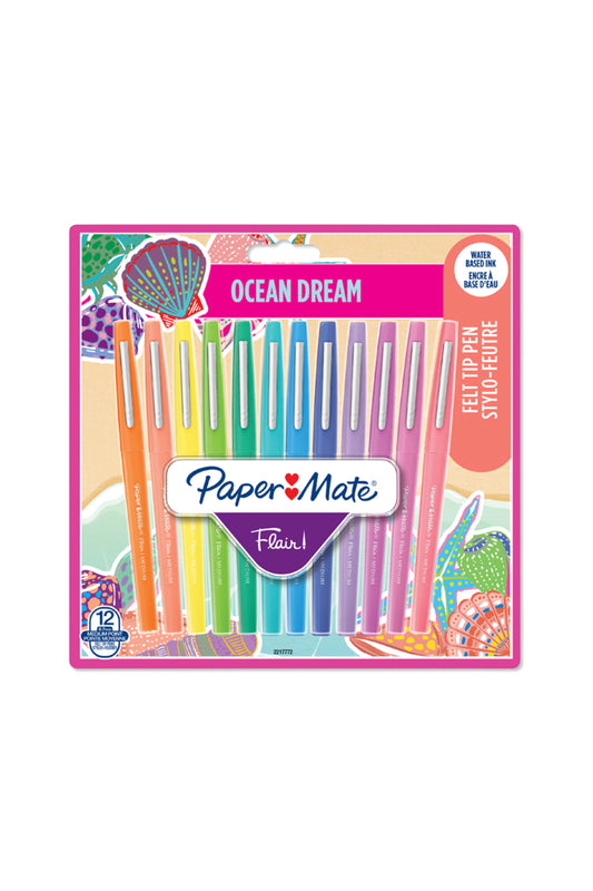 Papermate Flair Fiber Uçlu Kalem Seti 12 Renk Ocean Dream