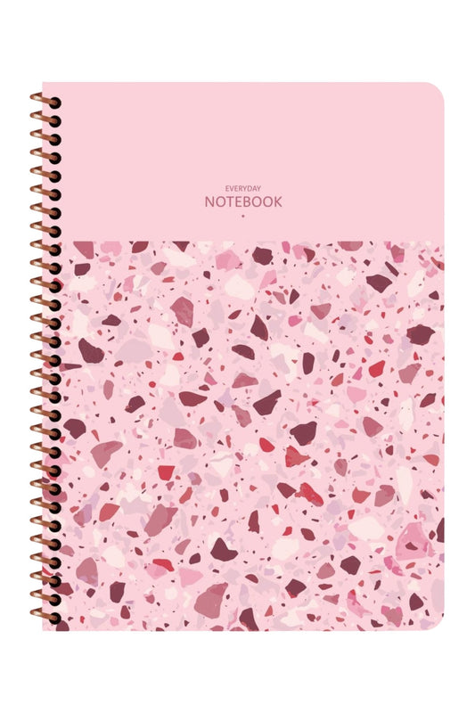 ÇİZGİLİ 16x22 CM 80 YAPRAK PLASTİK KAPAK TELLİ DEFTER 60 GRAM BEYAZ SAYFA TERAZZO