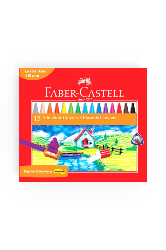 Silinebilir Wax Crayon 15li, Mum Boya, Silinebilir Özellik, Canlı Renk Seçeneği, Ergonomik Tasarım
