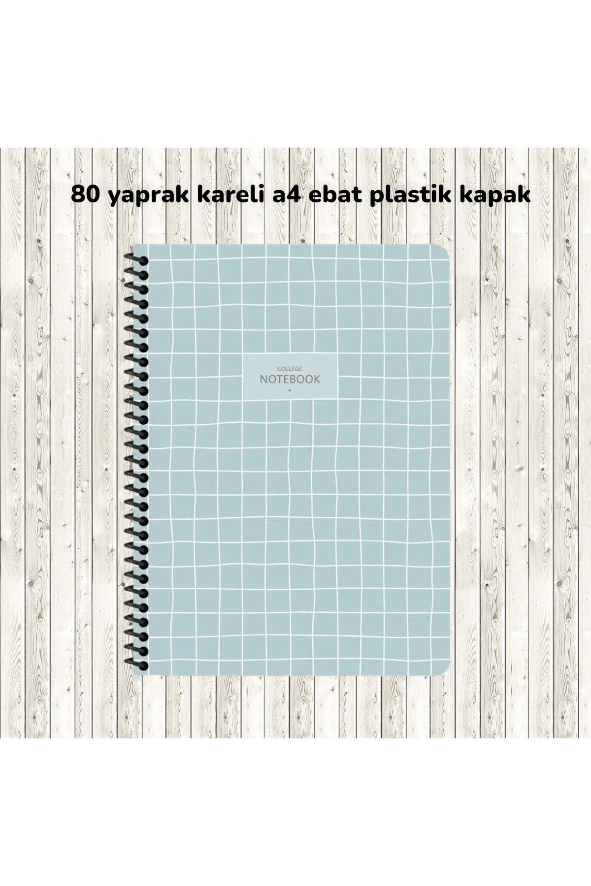 KARELİ A4 80 YAPRAK PLASTİK KAPAK TELLİ DEFTER COLLEGE KESKİN COLOR