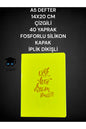 A5 DEFTER 14X20 CM ÇİZGİLİ 40 YAPRAK FOSFORLU SİLİKON KAPAK İPLİK DİKİŞLİ