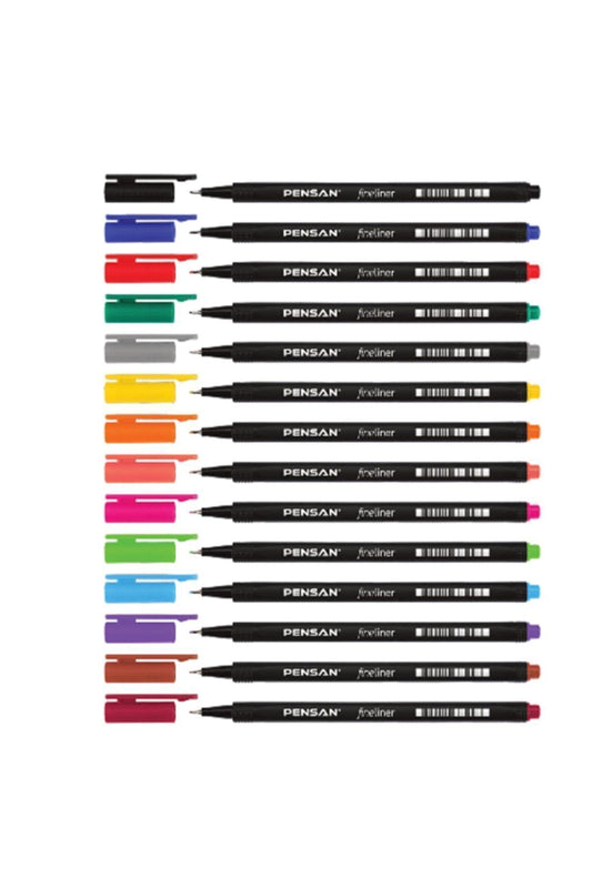 14 Renk Fineliner 0.4 Mm Ince Uçlu Kalem Set