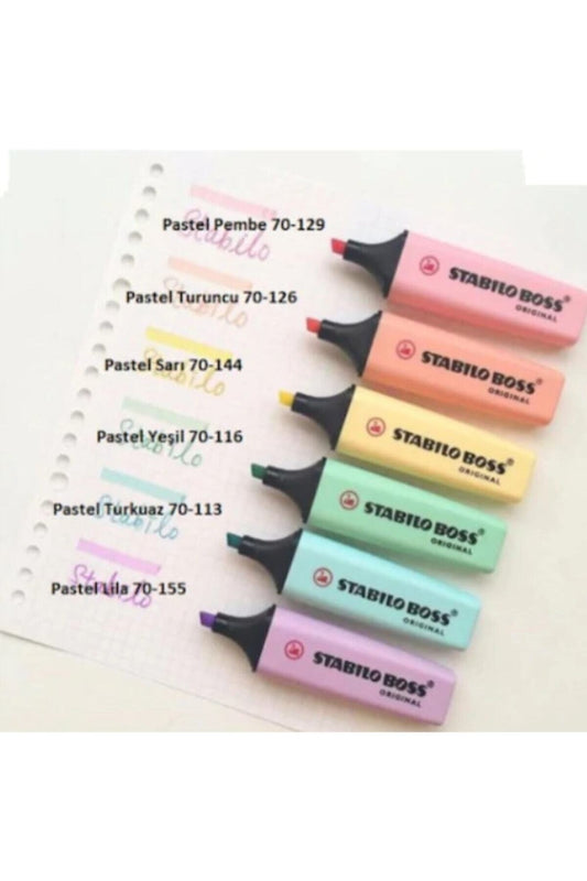 Boss Pastel Fosforlu Kalem (bütün Renk Seçenekleri)