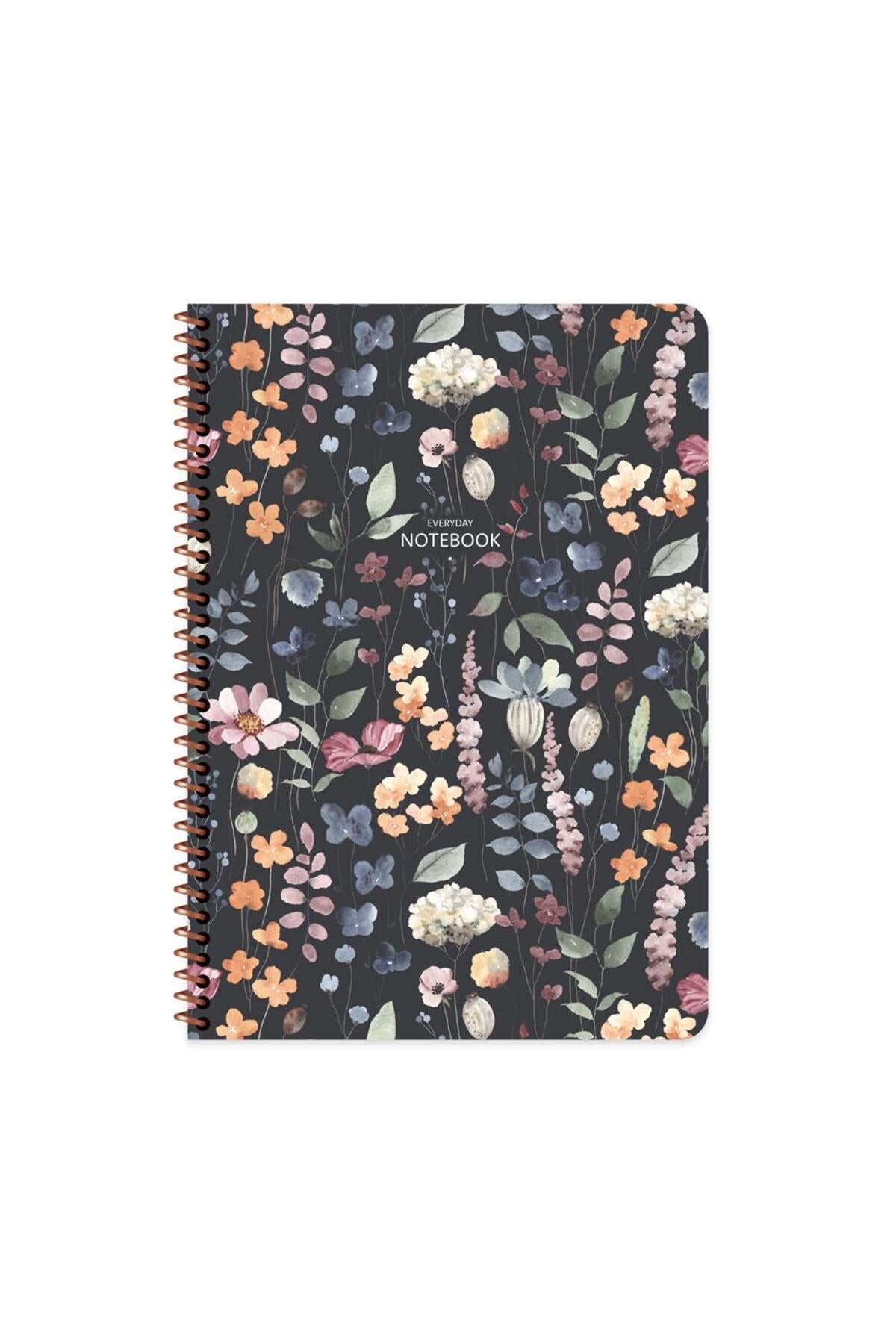 Keskin A4 80 Yp.kar. Karton Kp.spr.çiçek Defter