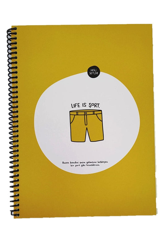Hisli Şeyler Defter 18,5*25 80 Yp. Spiralli Ince Karton Kapak Hafif Kağıt Stickerli