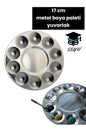 Metal Boya Paleti yuvarlak 17 cm 10 Gözlü