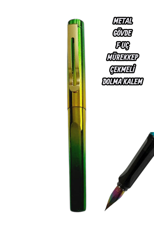 0,36 mm ef uç dolma kalem mürekkep çekmeli METAL GÖVDE
