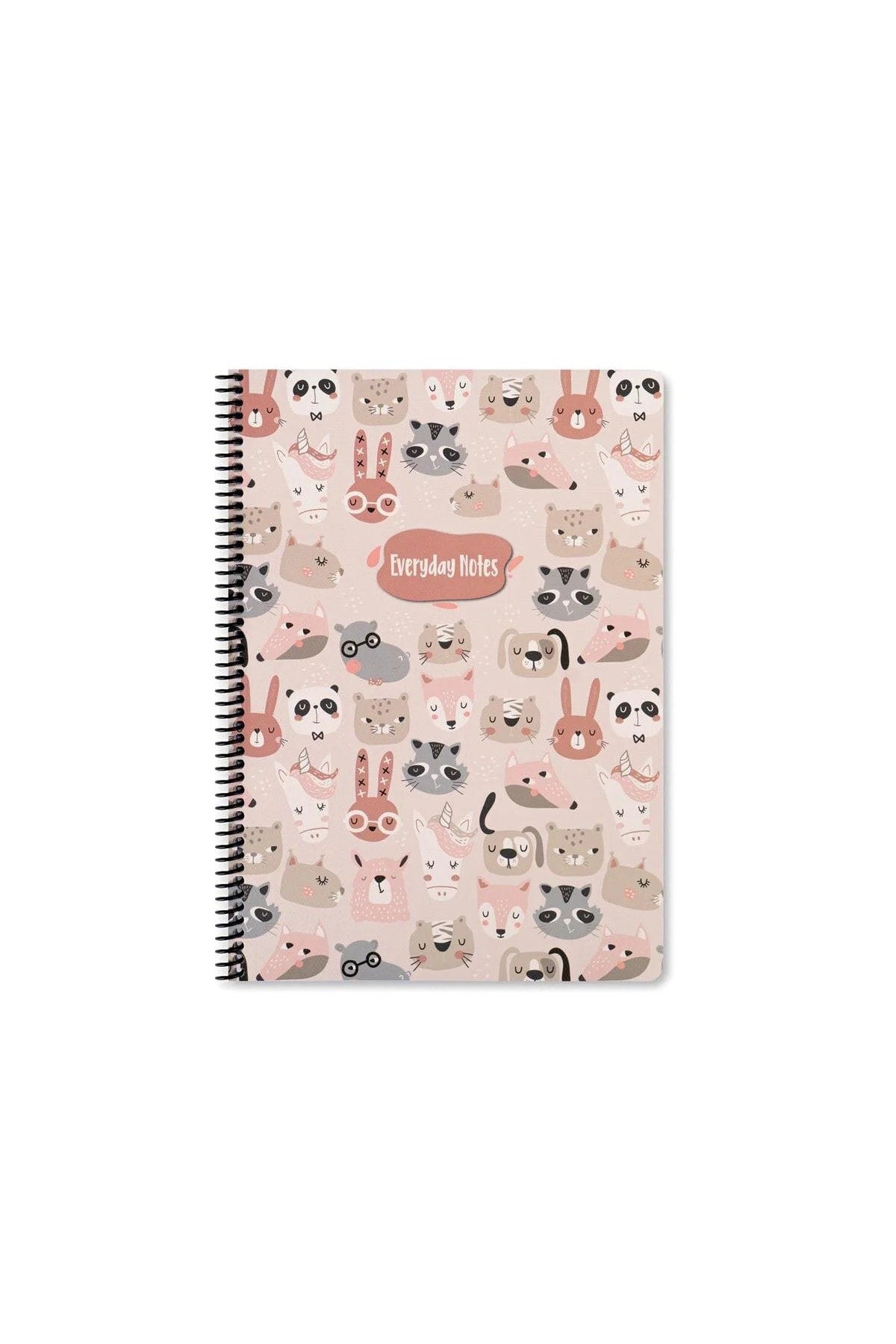 ÇİZGİLİ 16x22 CM 80 YAPRAK KARTON KAPAK TELLİ DEFTER 60 GRAM BEYAZ SAYFA ANİMAL FRİENDS