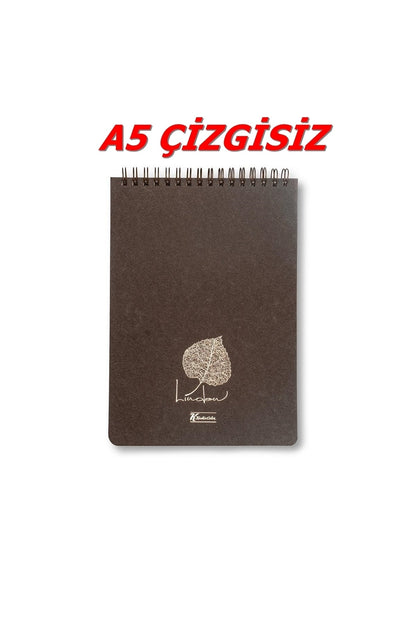 14x20 Cm A5 Çizgisiz Linden Bloknot Defter 80 Yaprak