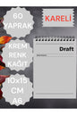 KARELİ 10X15 CM A6 ÜSTTEN AÇILIR NOT DEFTERİ KREM RENK KAĞIT 60 YAPRAK