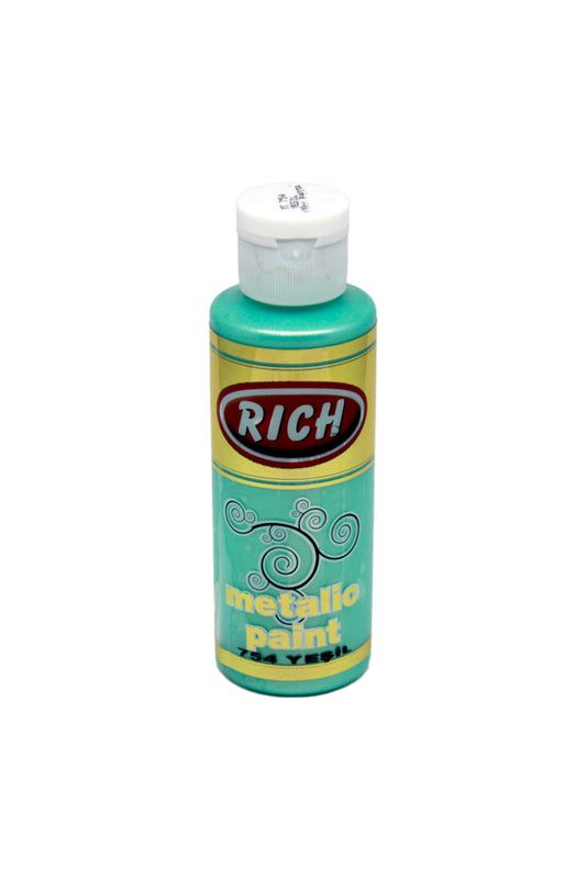 Rıch 0754 Metalik Akrilik Boya 03974 Yeşil 120 Cc
