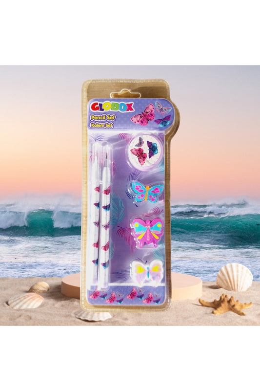 Eğlenceli Kalem Silgi Seti 2 Adet Yumurtlayan Kurşun Kalem 4 Adet Silgi