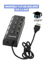 ANAHTARLI 4'LÜ USB ÇOKLAYICI USB 2.0 HUB