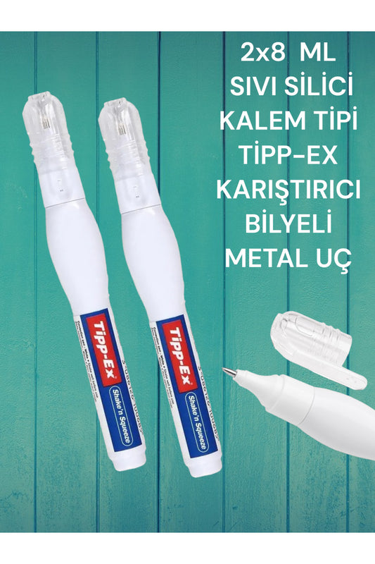 2 ADET 8 ML DAKSİL SIVI SİLİCİ KALEM TİPİ TİPP-EX KALEM DAKSİL