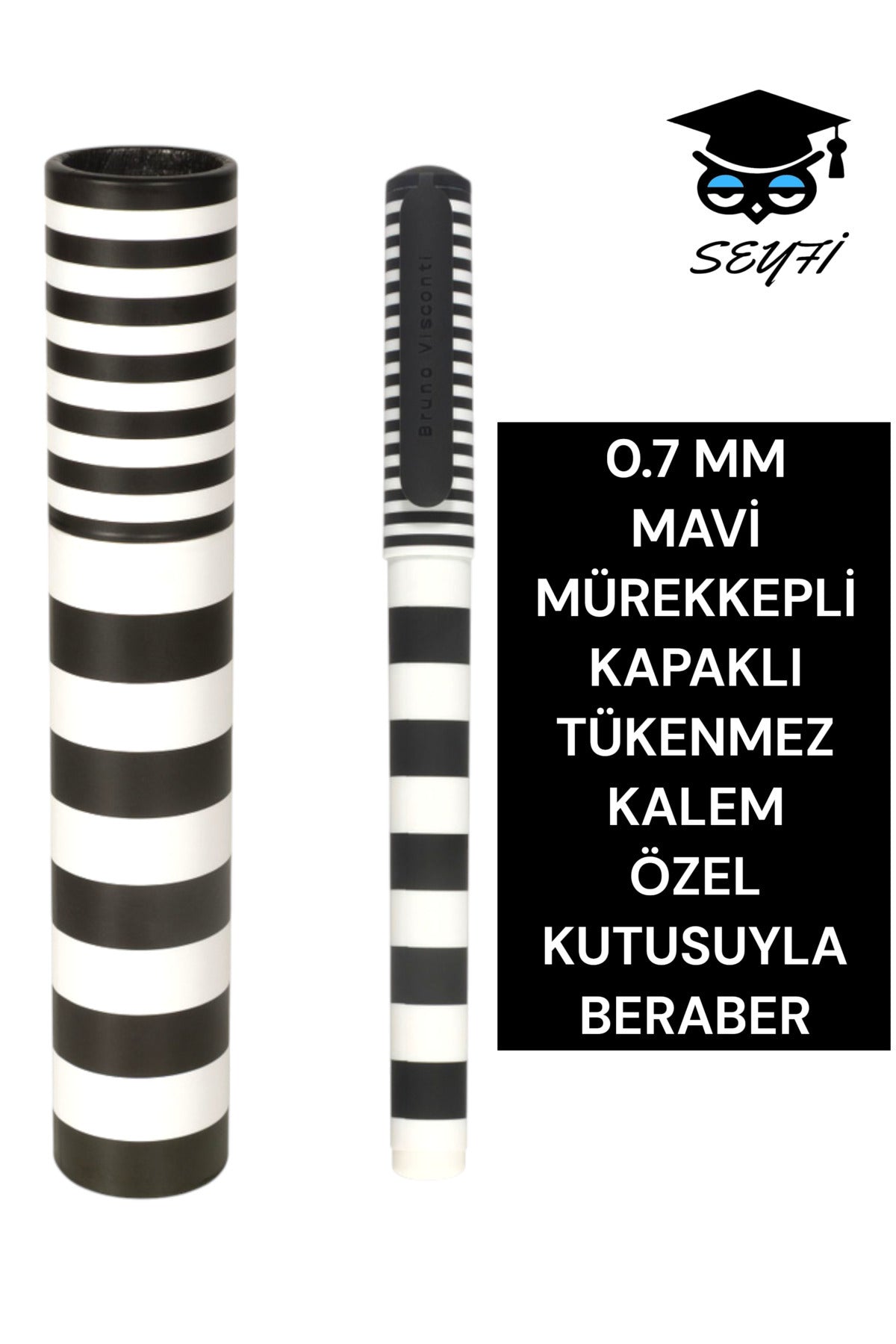 0.7 MM MAVİ MÜREKKEPLİ KAPAKLI TÜKENMEZ KALEM ÖZEL KUTUSUYLA BERABER