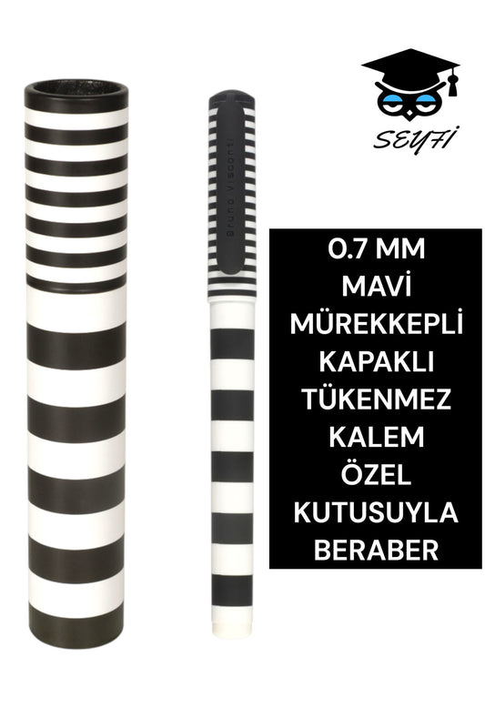 0.7 MM MAVİ MÜREKKEPLİ KAPAKLI TÜKENMEZ KALEM ÖZEL KUTUSUYLA BERABER