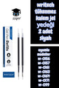 writech tükenmez kalem jel yedeği 2 adet siyah model w-0156 w-0157 w-0161 w-0163 w-0164 w-0171 w-099