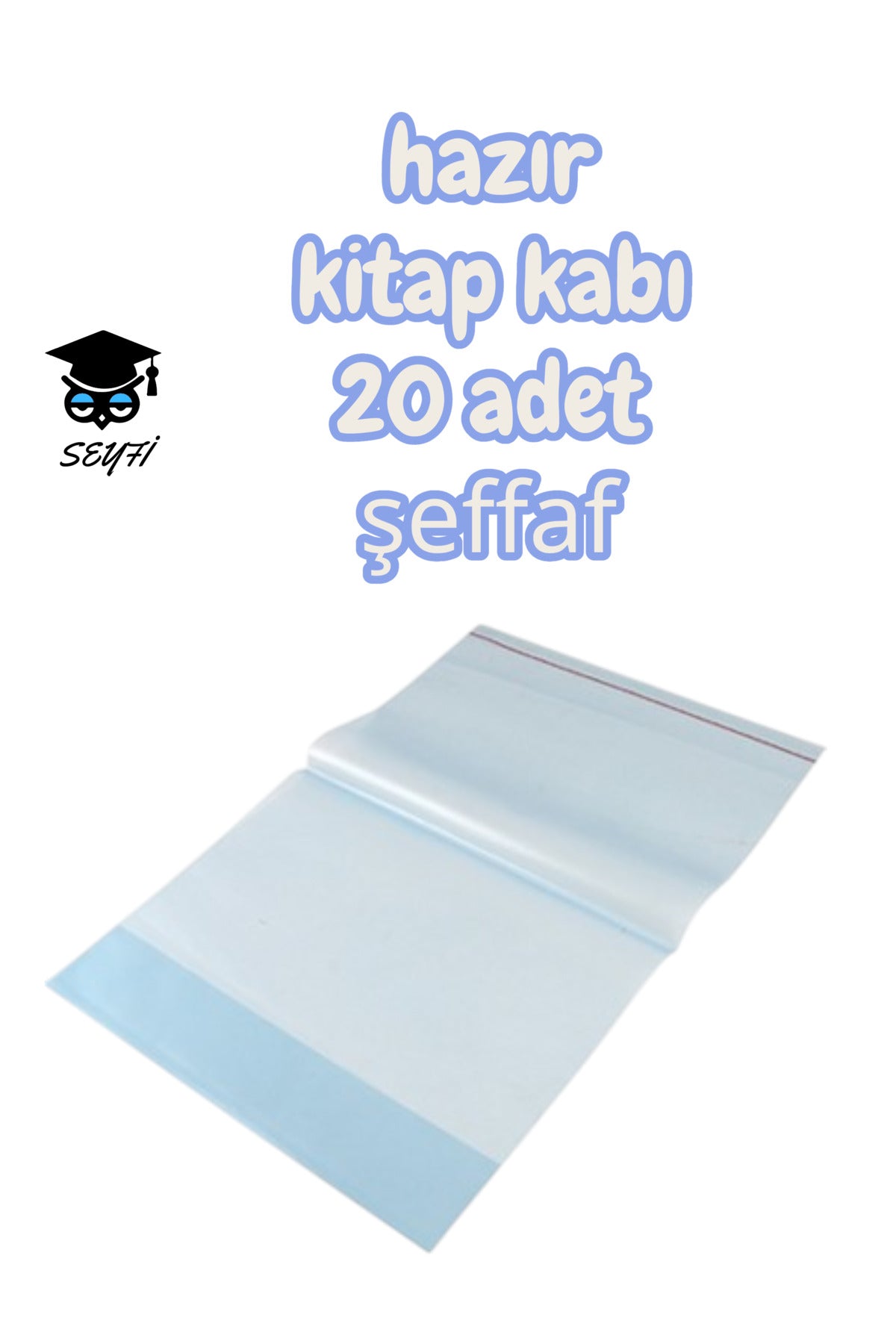 hazır kitap kabı 20 adet şeffaf