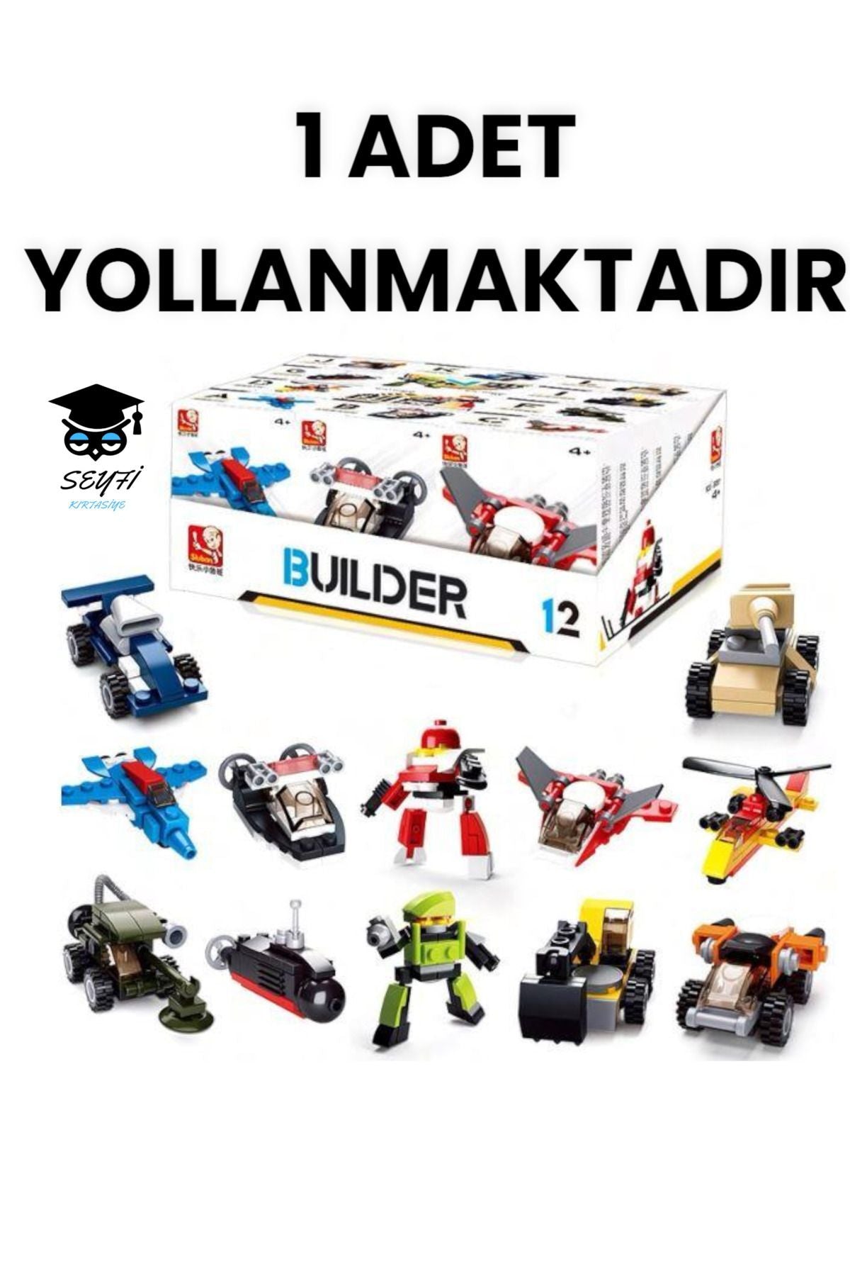 Builder Yapboz Oyuncak 1 Adet Araç Uçak Modeller