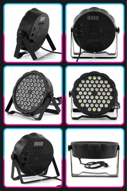 54lü LED Renkli Müzik Sensörlü Par Işığı