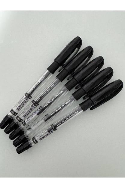 Tükenmez Kalem Soft Gel 0,7 MM Siyah (5 Adet)