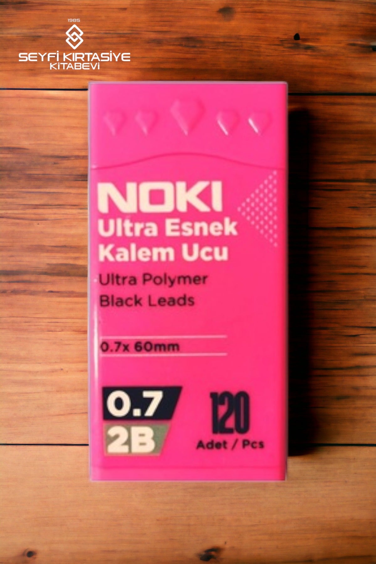 2B SİYAH 0.7 MM KALEM UCU 120'Lİ ULTRA ESNEK KALEM UCU PEMBE KUTU