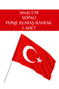 30x45 CM SOPALI PONJE KUMAŞ BAYRAK 2 ADET