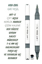 ART-X ÇİFT UÇLU AKRİLİK MARKER ÇİZİM KALEMİ HER YÜZEYE UYGUN KALICI MÜREKKEP 1-6 MM UÇ KALINLIKLARI