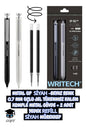 0.7 MM UÇLU JEL TÜKENMEZ KALEM KOMPLE METAL GÖVDE SET WRİTECH