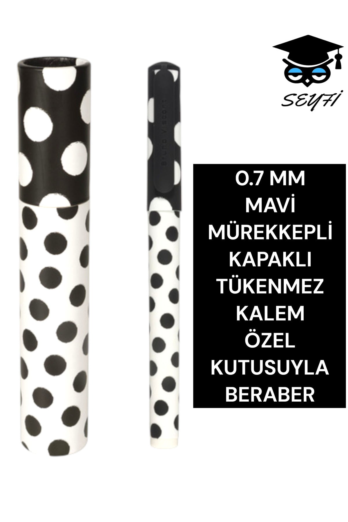 0.7 MM MAVİ MÜREKKEPLİ KAPAKLI TÜKENMEZ KALEM ÖZEL KUTUSUYLA BERABER