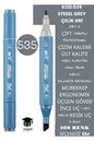 ÇİFT TARAFLI PROFESYONEL ÇİZİM KALEMİ KALICI MÜREKKEP ÜÇGEN GÖVDE İNCE UÇ 1 MM KESİK UÇ 2-6MM SKETCH