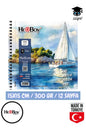 15X15 sulu boya eskiz kara kalem çizim defteri 300 gr TELLİ 12 sayfa HERBOY
