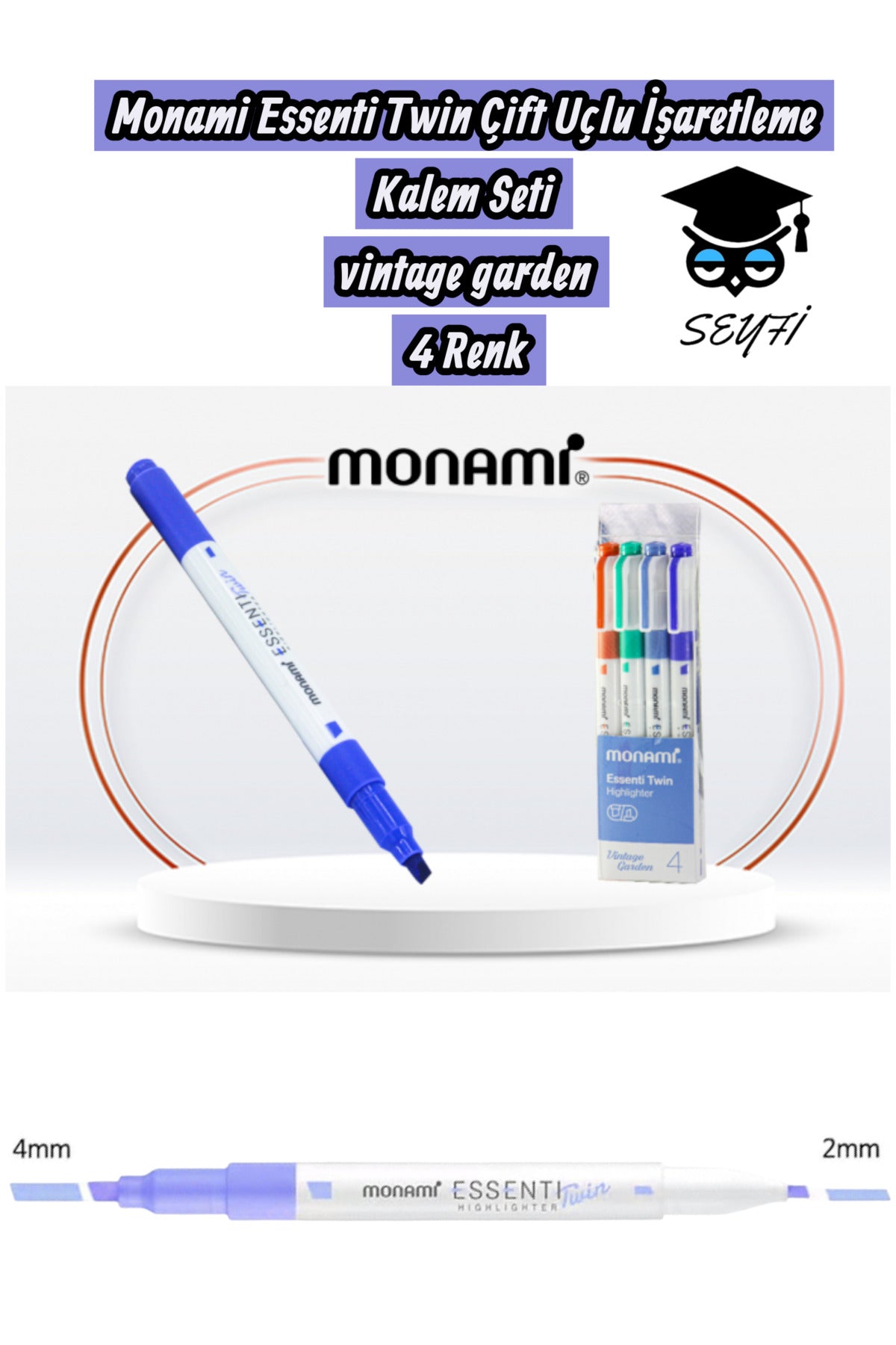 Monami Essenti Twin Çift Uçlu İşaretleme Kalem Seti
