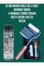 Helen Selfy Decor 500 Cc (750 GR) Kendinden Vernikli Akrilik Dolap Boyama Seti Zımpara