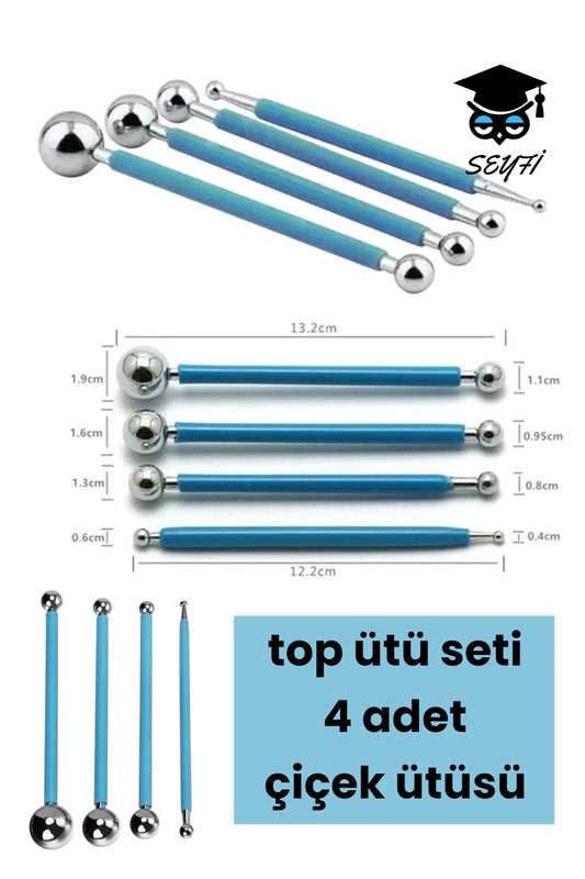 top ütü seti 4 adet çiçek ütüsü