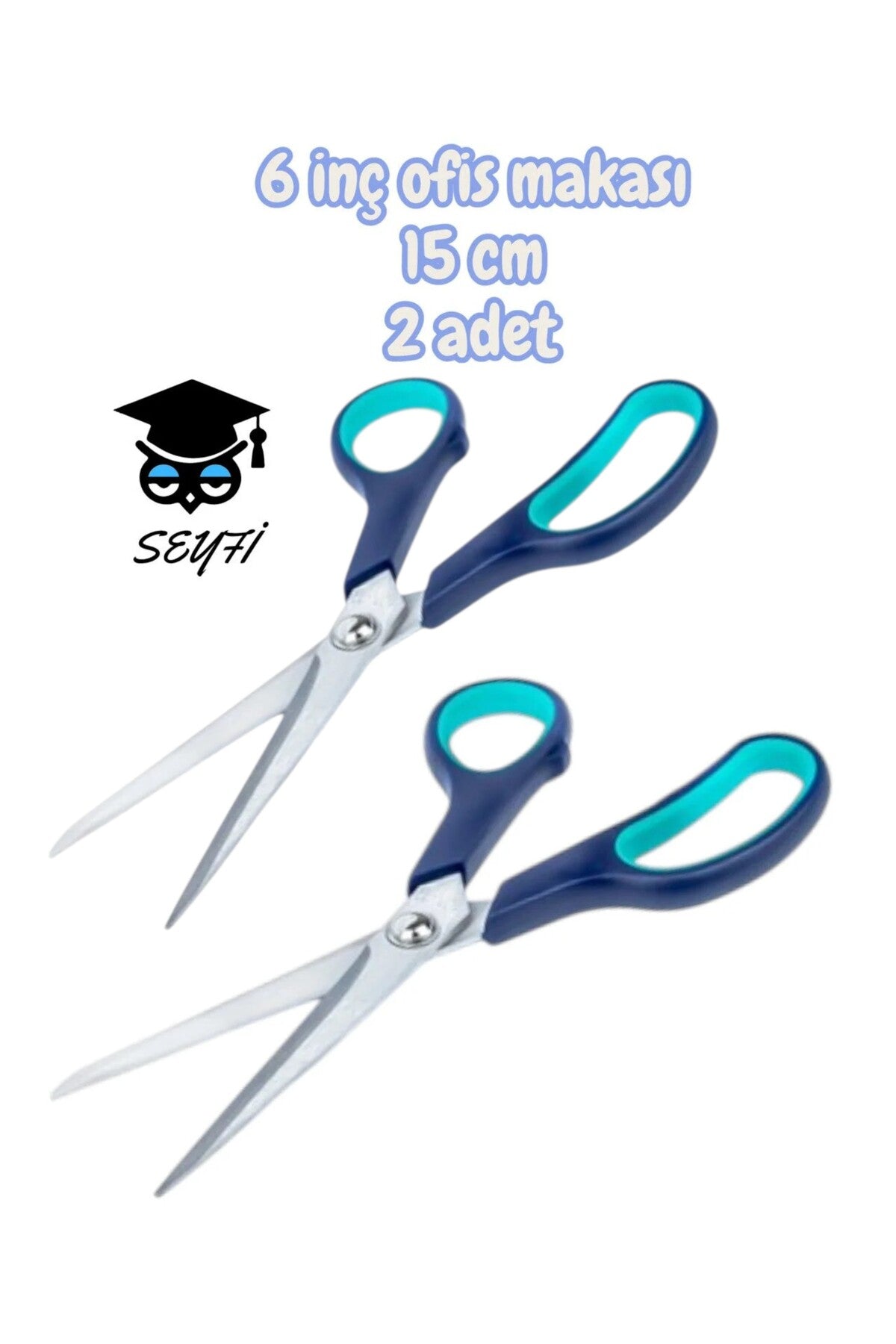 6 inç ofis makası 15 cm 2 adet
