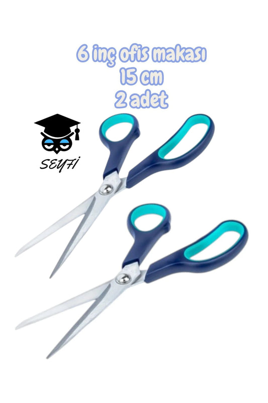 6 inç ofis makası 15 cm 2 adet