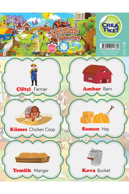 Creatiket Eğitici Çıkartma Ingilizce*türkçe