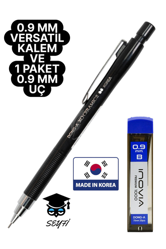 0.9 MM VERSATİL KALEM VE 1 PAKET 0.9 MM UÇ
